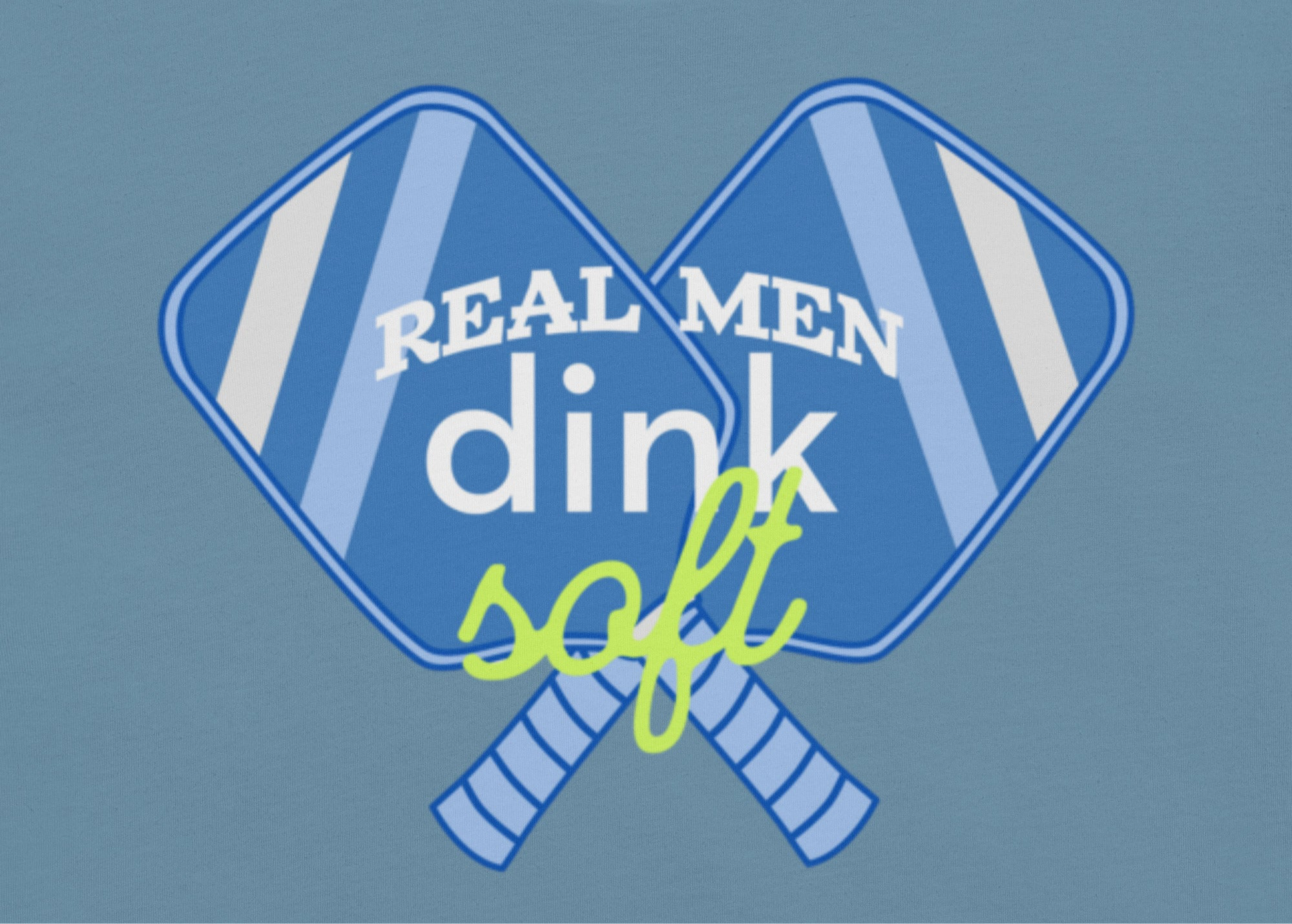 Real Men Dink Soft Water Bottle – Funny Pickleball Gift for Him