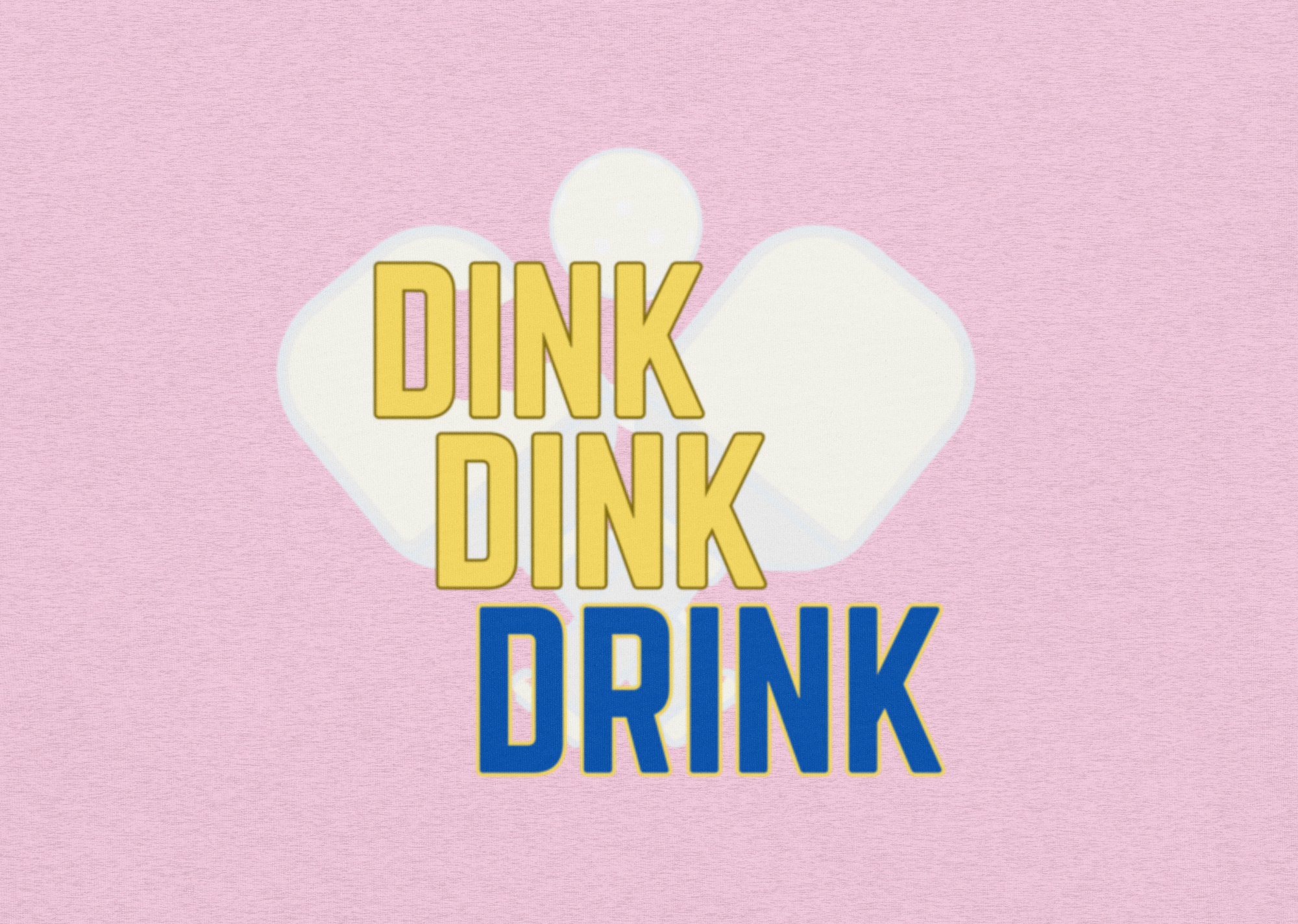 logo with 'Dink Dink Drink' text on a pink background