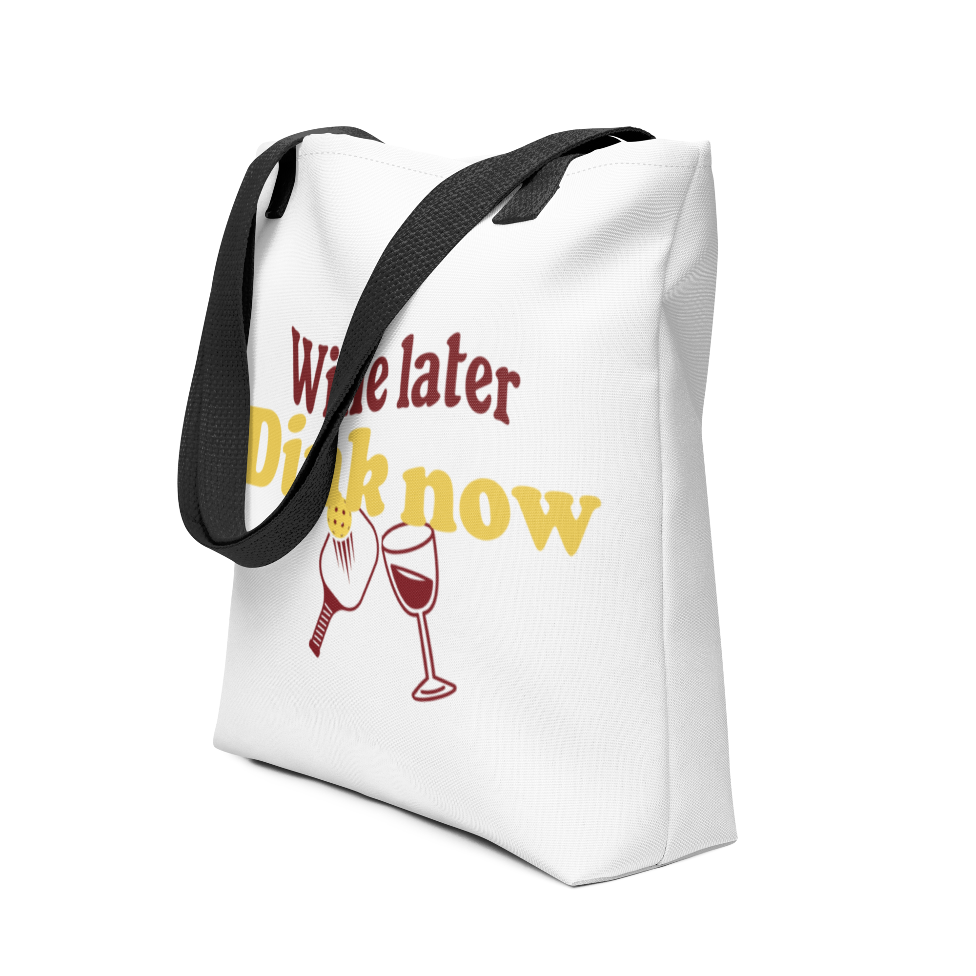Dink Now Wine Later Tote Bag – Pickleball Fun for Wine Lovers