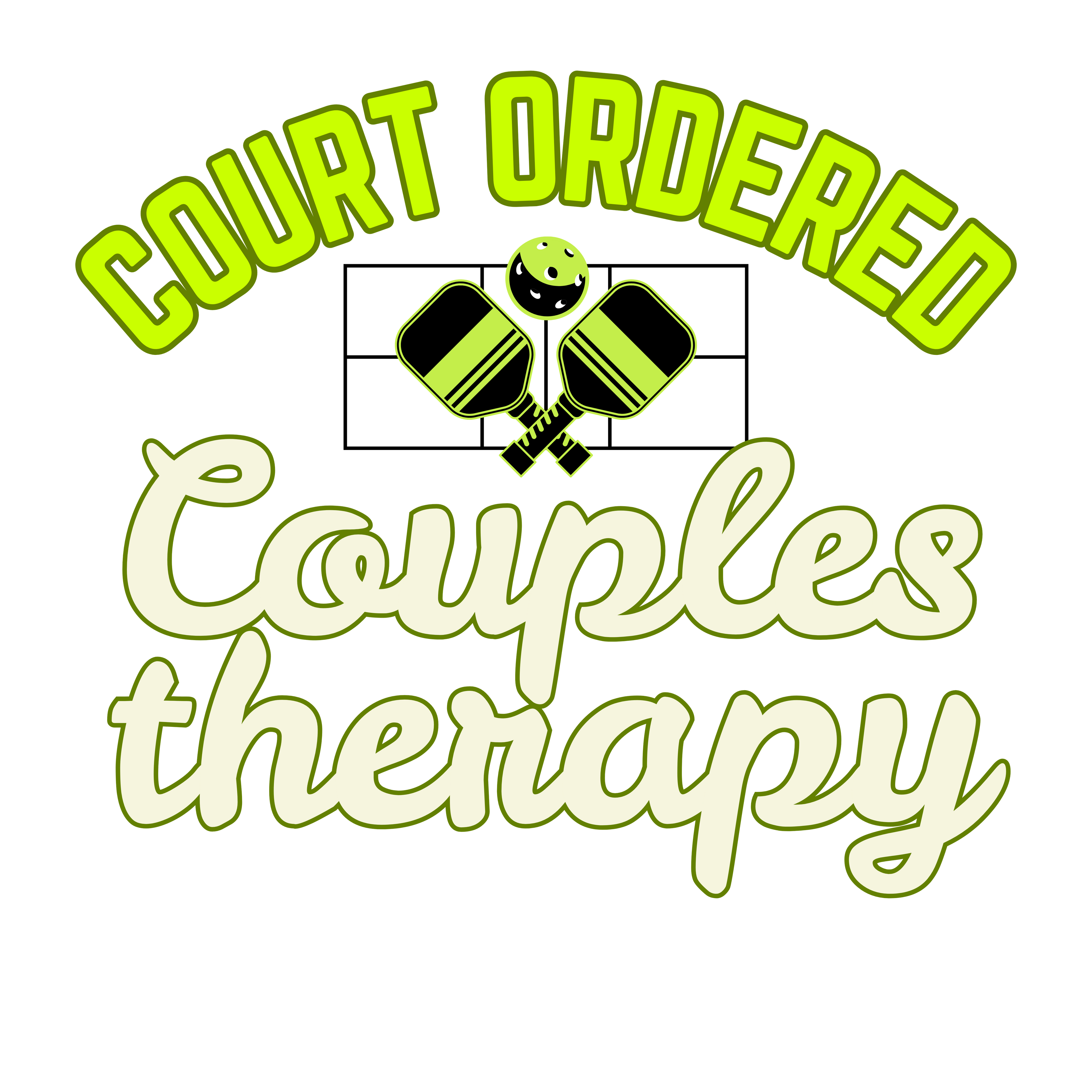 Court Ordered Couples Therapy Pickleball Shirt Moisture-Wicking UPF 50