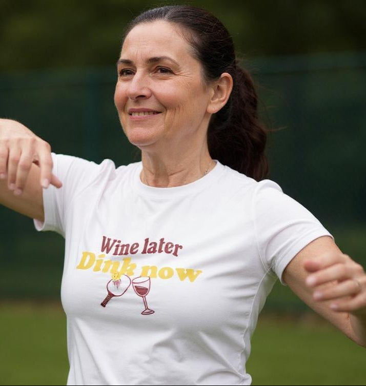 Wine Later Dink Now Pickleball Tee – Funny Shirt for Wine-Loving Pickleballers