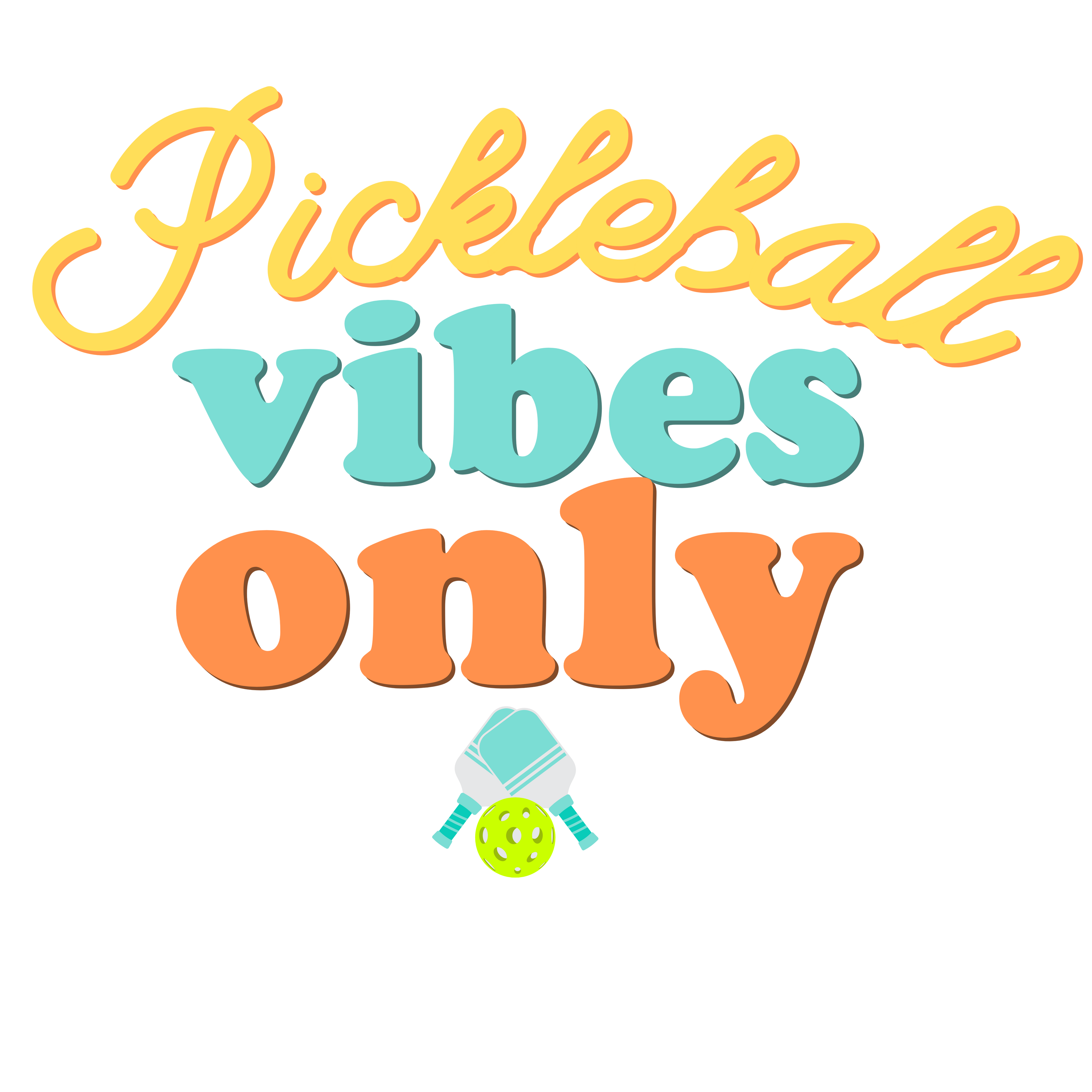 Pickleball Vibes Only Shirt – Moisture-Wicking UPF 50+ Tee