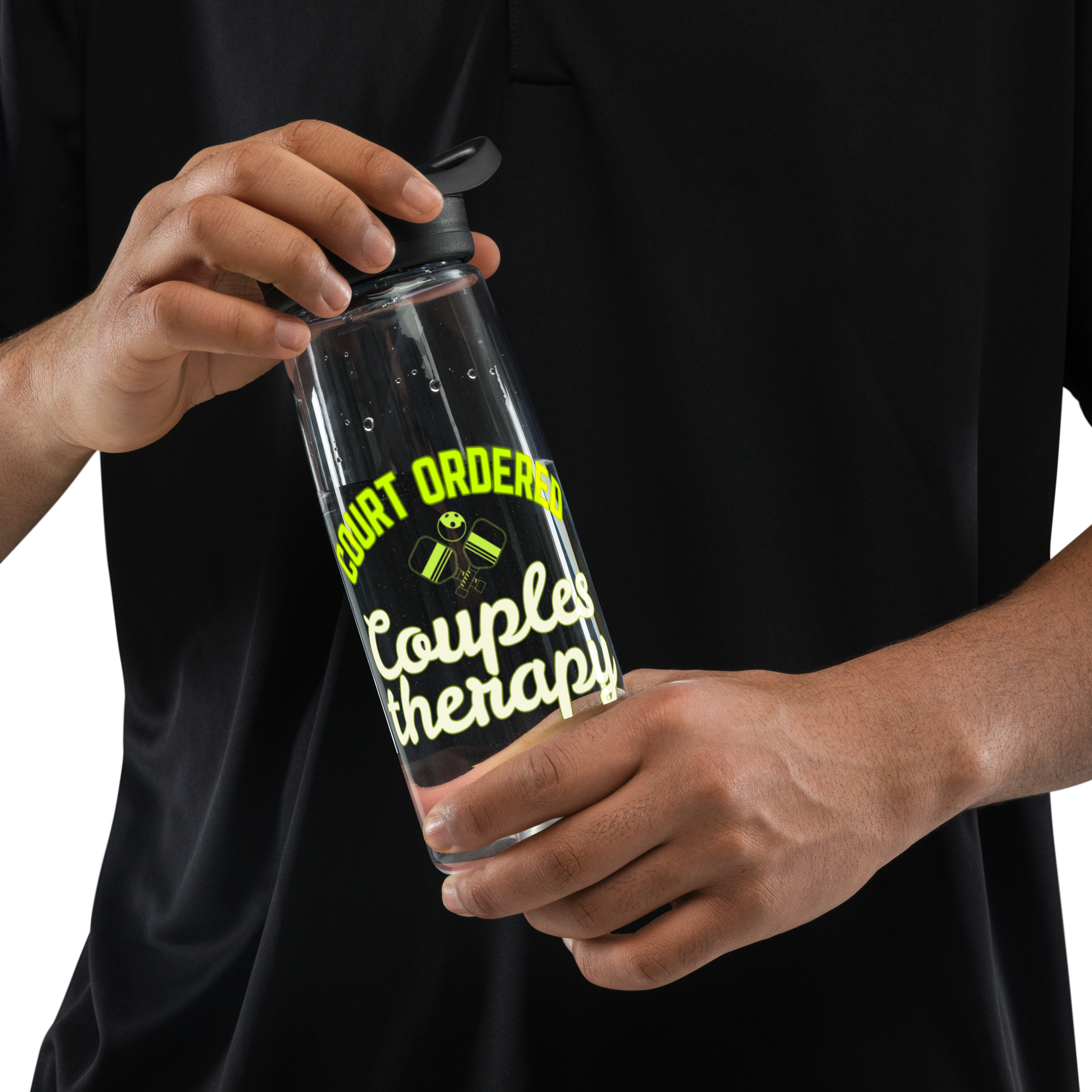 Court Ordered Couples Therapy Pickleball Water Bottle – 25oz