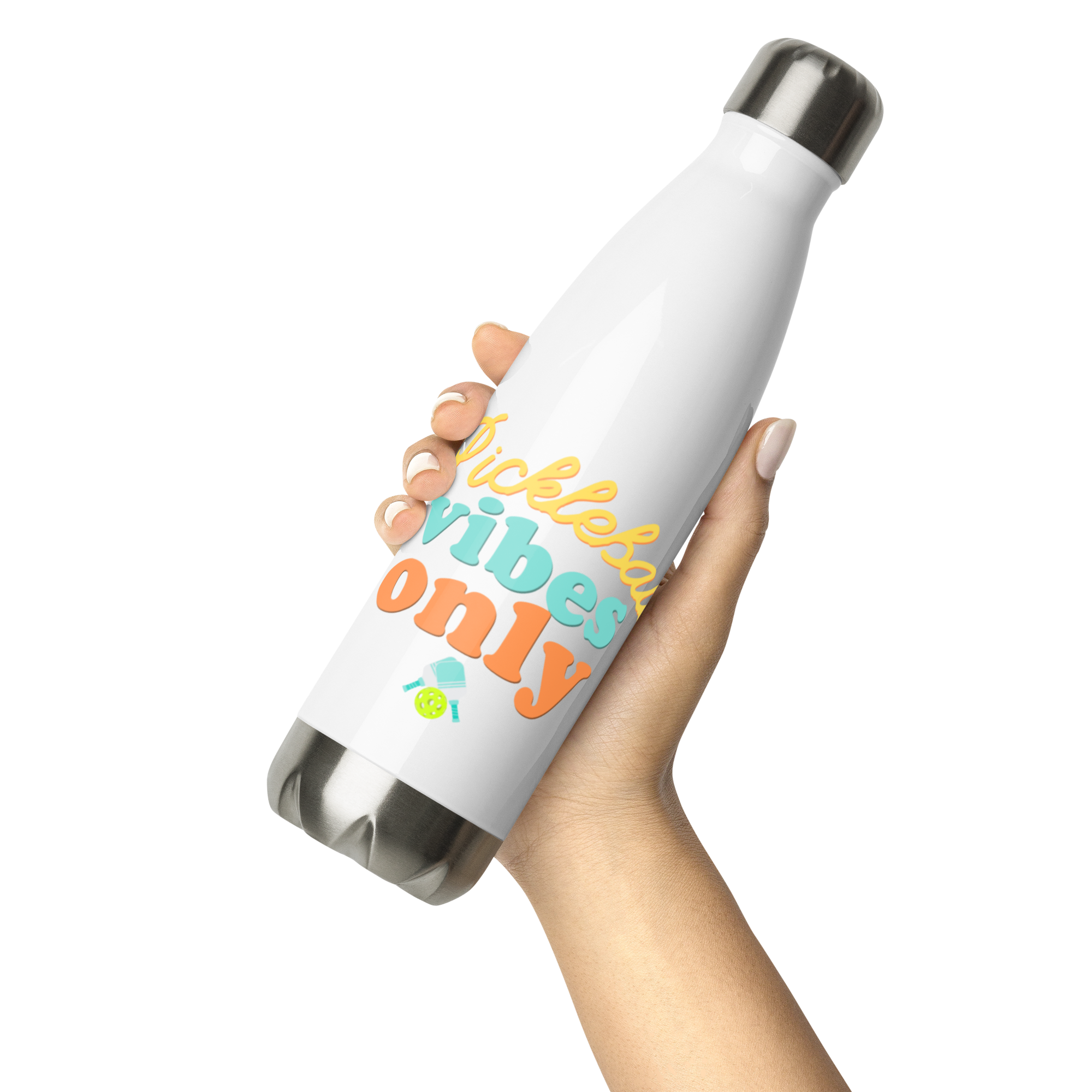 Pickleball Vibes Only Bottle – Stainless Steel 17oz Water Flask