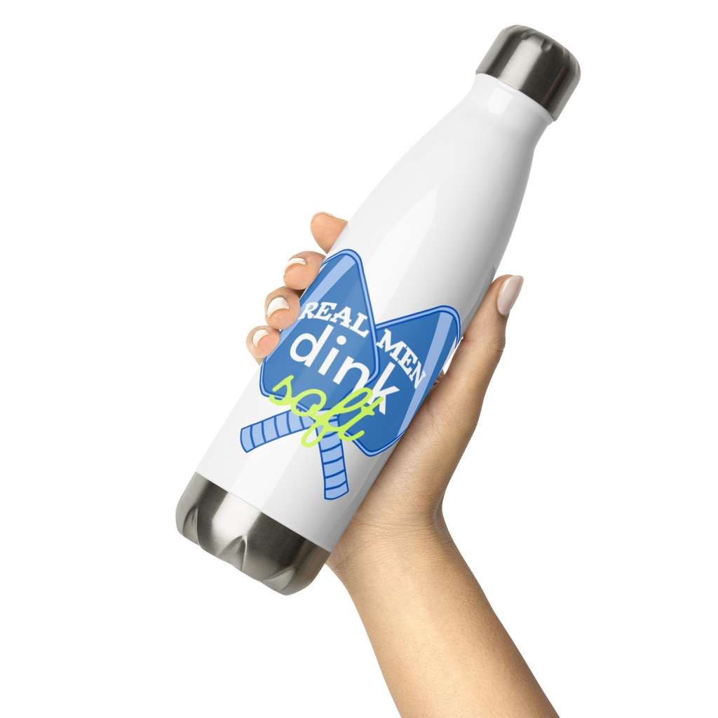 Real Men Dink Soft Pickleball Bottle – Funny Stainless Steel Flask