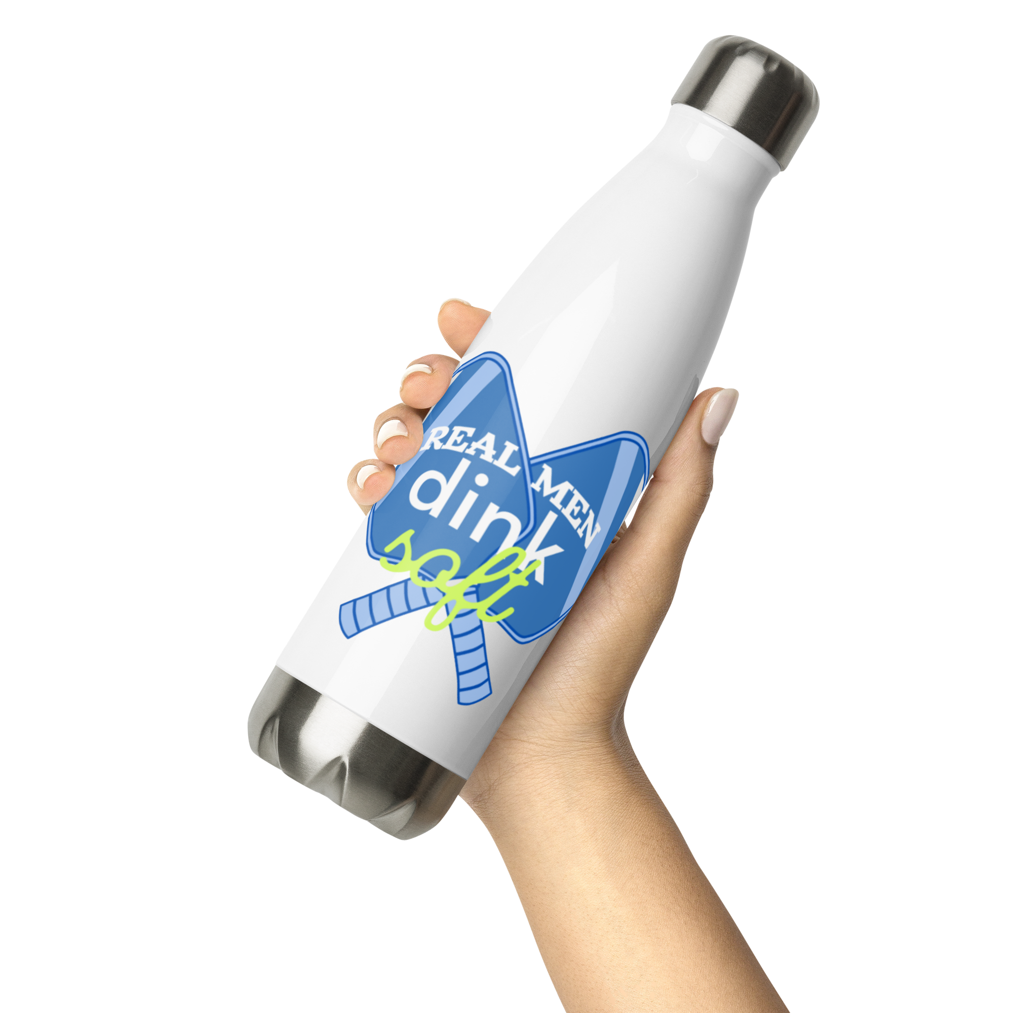 Real Men Dink Soft Pickleball Bottle – Funny Stainless Steel Flask