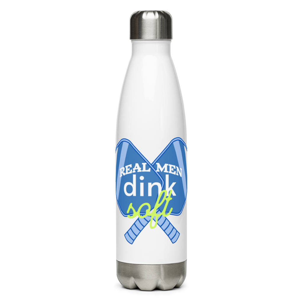 Real Men Dink Soft Pickleball Bottle – Funny Stainless Steel Flask