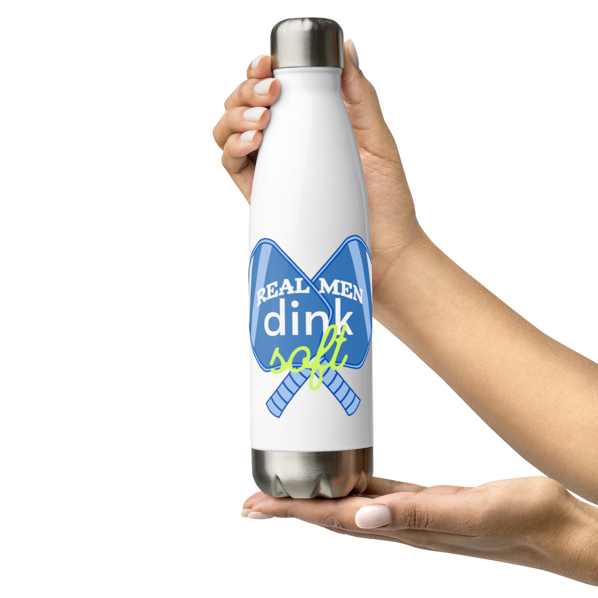 Real Men Dink Soft Pickleball Bottle – Funny Stainless Steel Flask