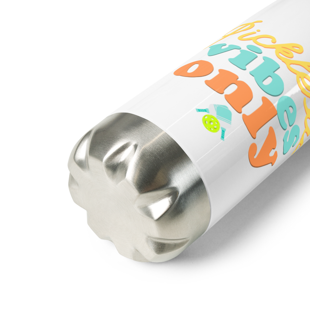 Pickleball Vibes Only Bottle – Stainless Steel 17oz Water Flask