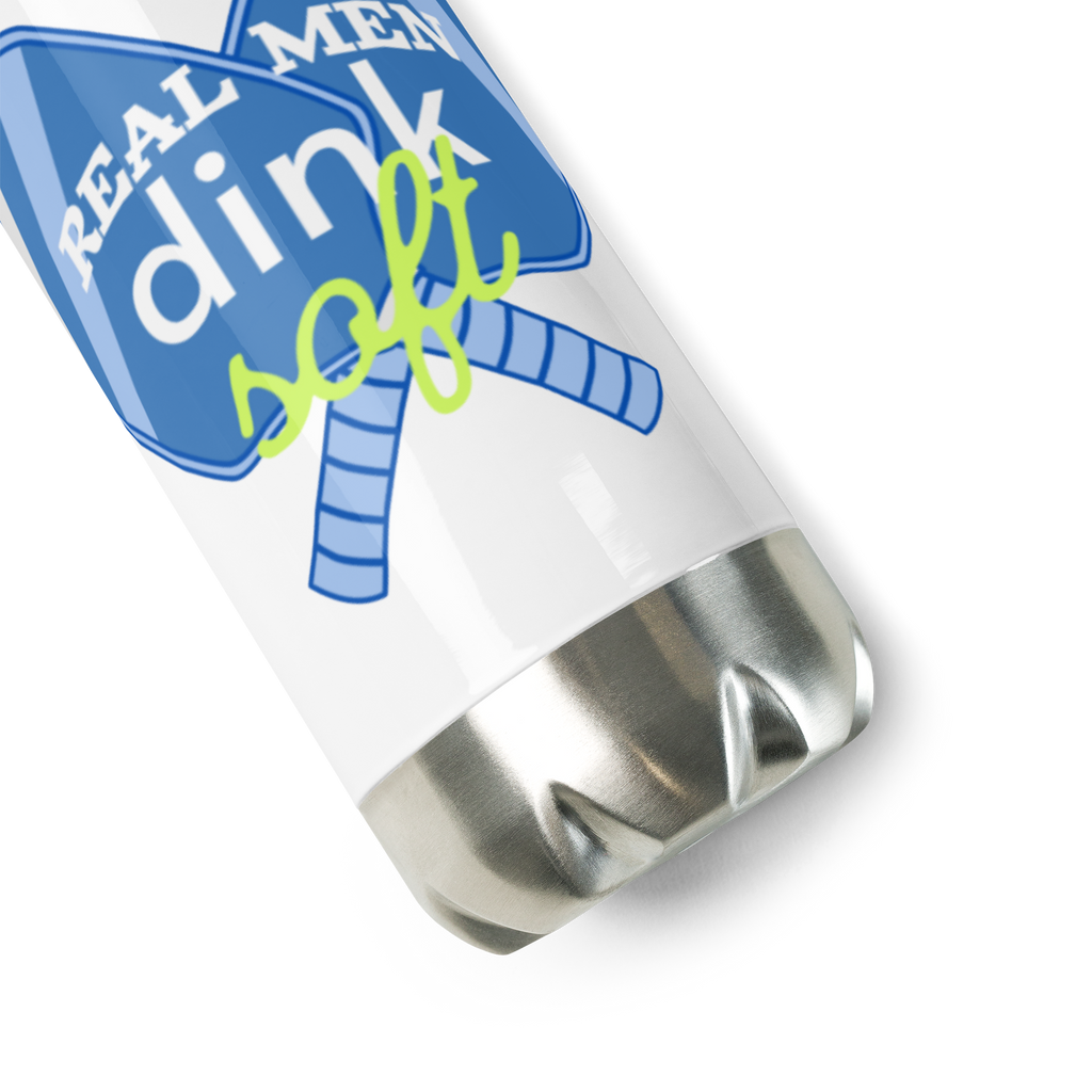 Real Men Dink Soft Pickleball Bottle – Funny Stainless Steel Flask