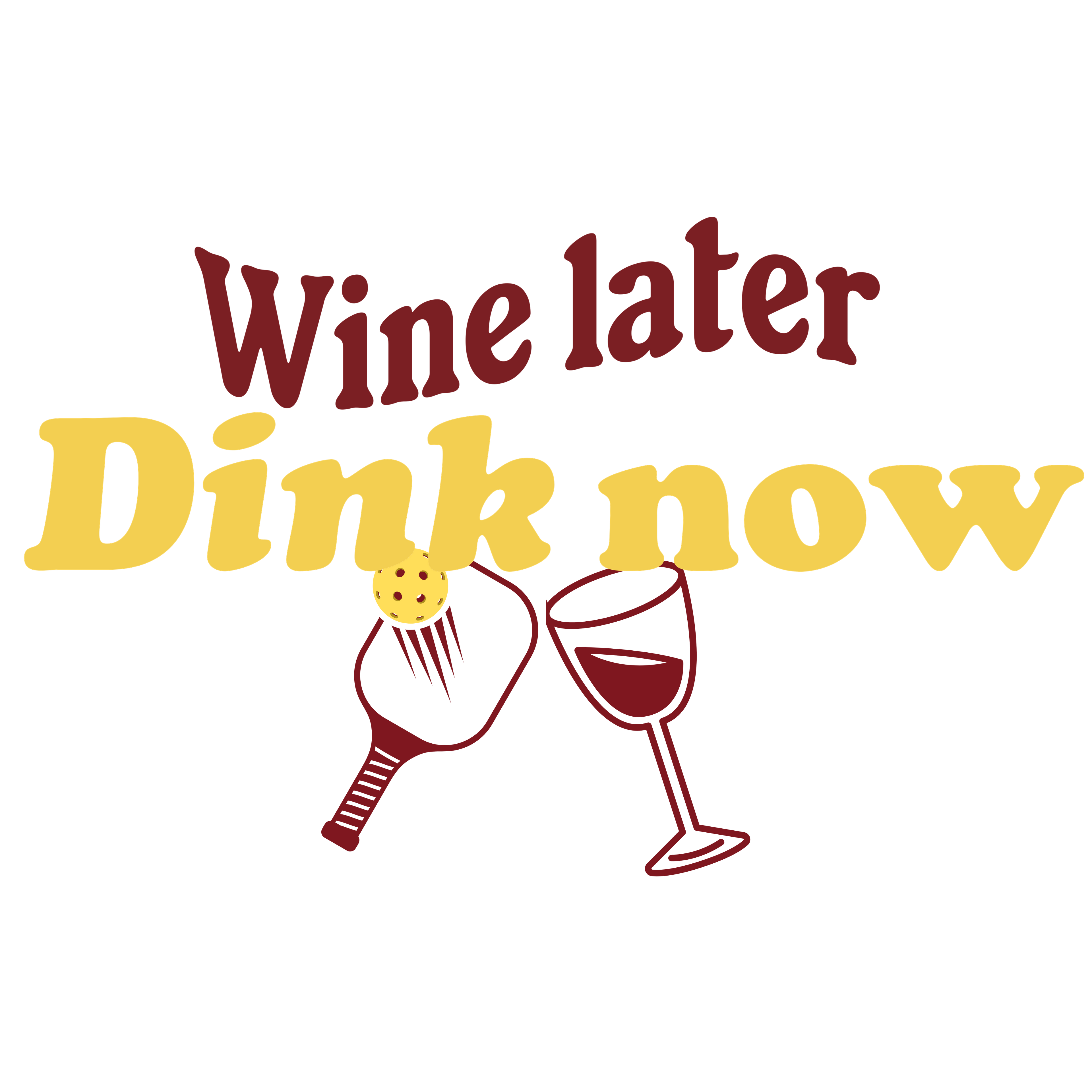 Wine Later, Dink Now Pickleball Shirt – Moisture-Wicking UPF 50+